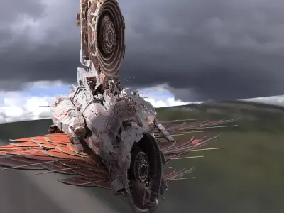 Airship Sci-Fi design 3D model