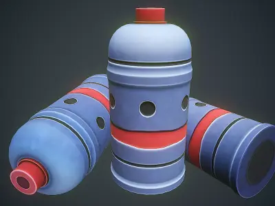 Stylized Sci Fi Smoke Grenade Free low-poly 3D model