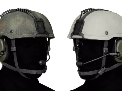 MICH HELMET HIGH CUT Low-poly 3D model