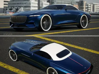 Mercedes Benz Maybach Free low-poly 3D model