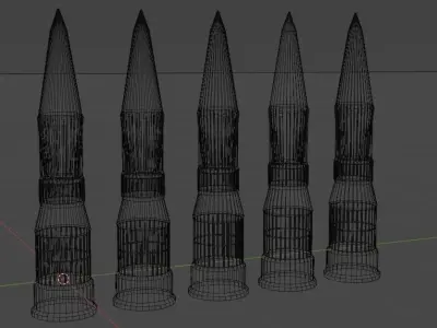 This is a regular noncaliber bullet was made using Blender 3D  3D model