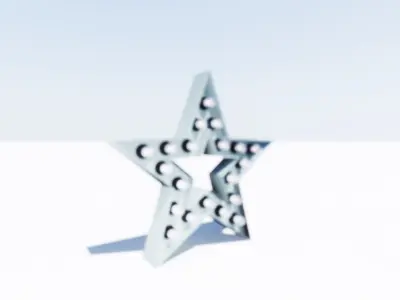 Starlamp metal star with holes in it 3D model
