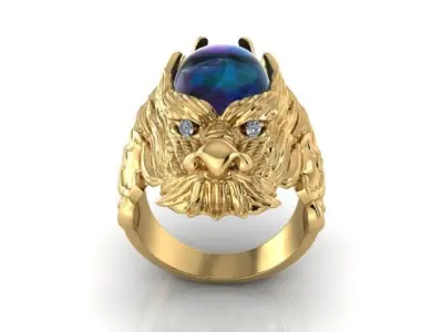 Dragon sapphire ring 3D model