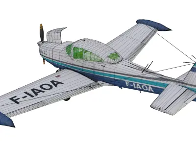 Ryan Navion Low-poly 3D model purchase