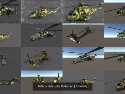 Military Helicopter Collection 3D Model Pack