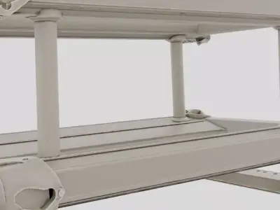 Industrial Factory Equipment Skid Frame for 3D print 3D model