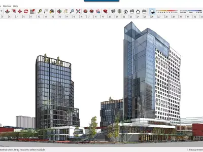 Sketchup Commercial Complex C3 3D model