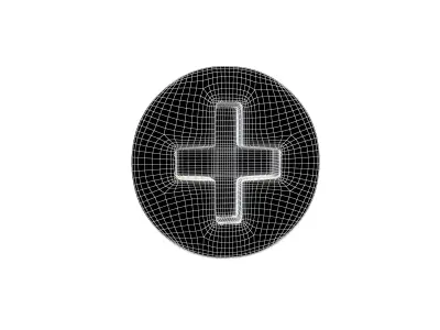 Screw v1 001 Low-poly 3D model