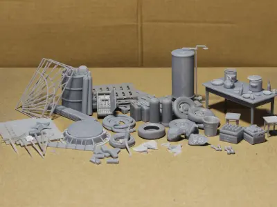 Soviet Warehouse Diorama Pack  3D print model