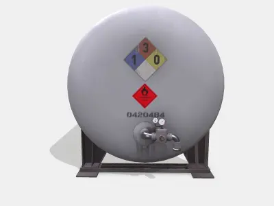 Fuel Tank Low-poly PBR Low-poly 3D model