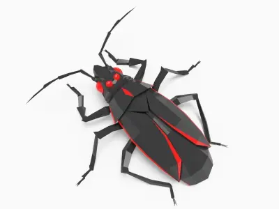 Bug low poly Low-poly 3D model
