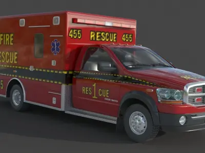 Dodge Ran 5500 Fire Rescue 3D model