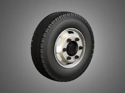 Medium Duty Trucks Tires and Rims 3D model