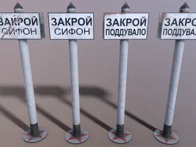 USSR Railway Pack Low-poly 3D model