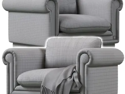 Armchair en arabe 3D model purchase