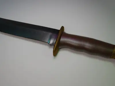 melee hunting knife Low-poly 3D model