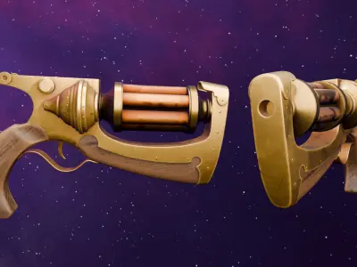 Stylized Guns Pack 34 Unique Game-Ready Weapons Models Low-poly 3D model