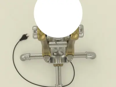Industrial lamp 3D model purchase