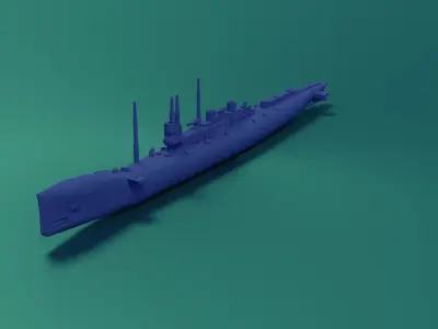 HMS K-class submarine 1913 3D print model