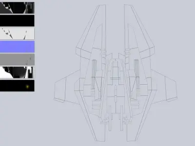 Low poly spacecraft Low-poly 3D model