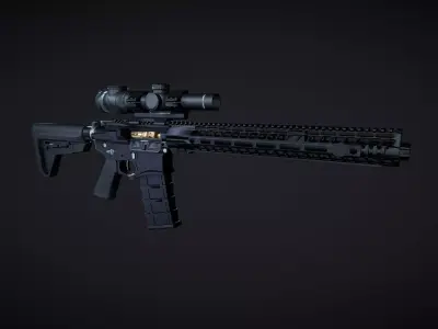 Colt-AR-15A2 Active 3D model