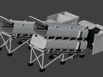OTOMAT Missile Launchers 3D model