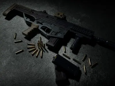 Proctor CP3 SMG Low-poly 3D model