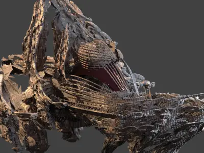 Sword Ocean Grand Airship destroyer 3D model