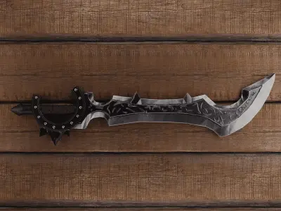 Stylized Low Poly Sword Free low-poly 3D model