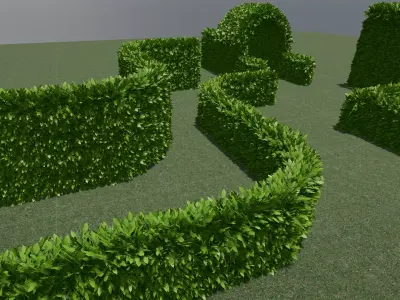 Hedge Low-poly 3D model
