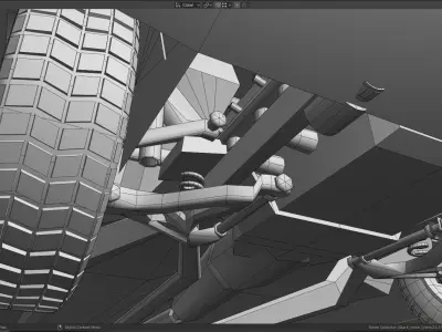 Chasis for classic car modeling  Low-poly 3D model