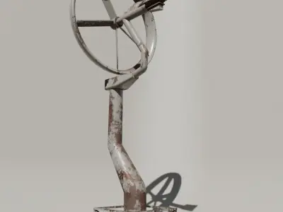 Wind Farm CYBERPUNK Low-poly 3D model