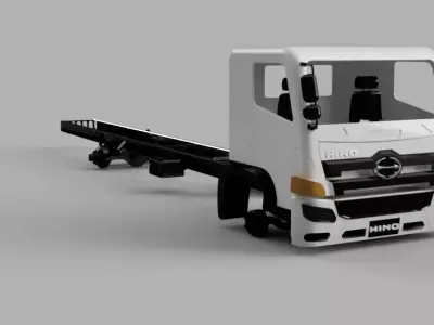Hino 500 GH cabin and chassis Low-poly 3D model