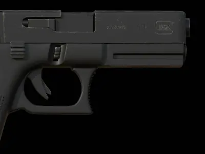 gun side arm glock Low-poly 3D model