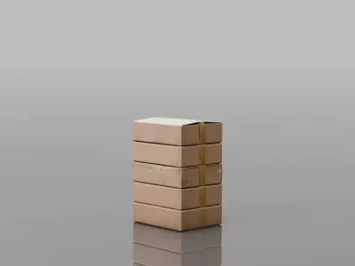Stacked Cardboard Shipping Boxes Free Free low-poly 3D model