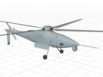 Boeing A160 Hummingbird - THE ALL SEEING ROBOCOPTER  - Low-poly 3D model