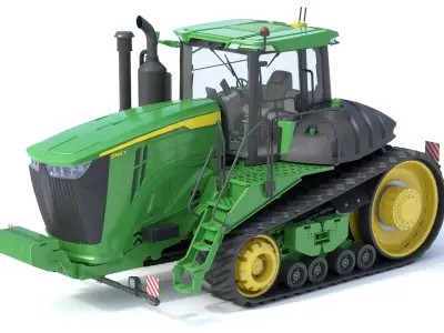 John Tractor 9RT Track Tractor Low-poly 3D model