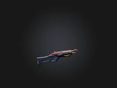 Hyper Blaster Low-poly 3D model
