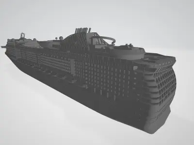 MSC Preziosa cruise ship 3D print model 3D print model
