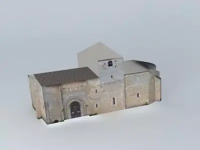 Church Bourg du Bost Perigord Vert Free 3D model