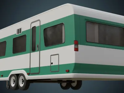 Caravan 1A Low-poly 3D model