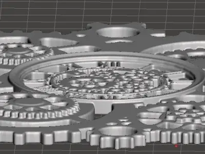 steam punk clock 3D print model