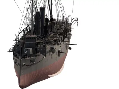 LATE 1800S ROYAL NAVY  CRUISER 3D model