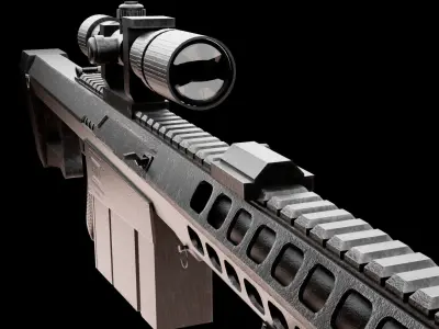 M82A1 SNIPER RIFLE LOW POLY Low-poly 3D model