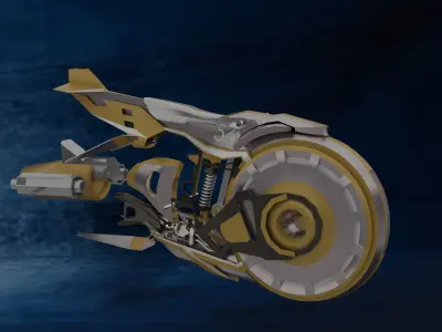 High-Quality Futuristic Hover Bike 3D Model 3D model
