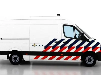 Mercedes Benz Sprinter L2H2 2009 Netherlands Police Prison 3D model