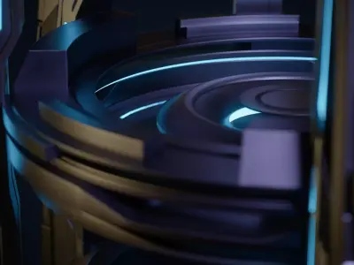 Ancient Alien Reactor Core Low-poly 3D model