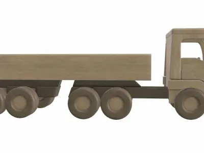 Truck wooden 2 3D model