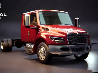 International MV Extended Cab 3D model