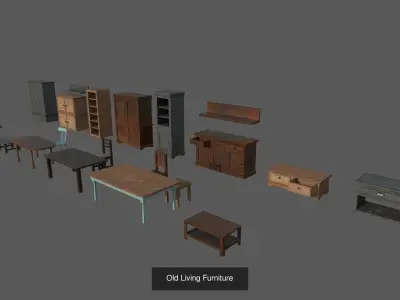 Old Furniture 3D Model Pack